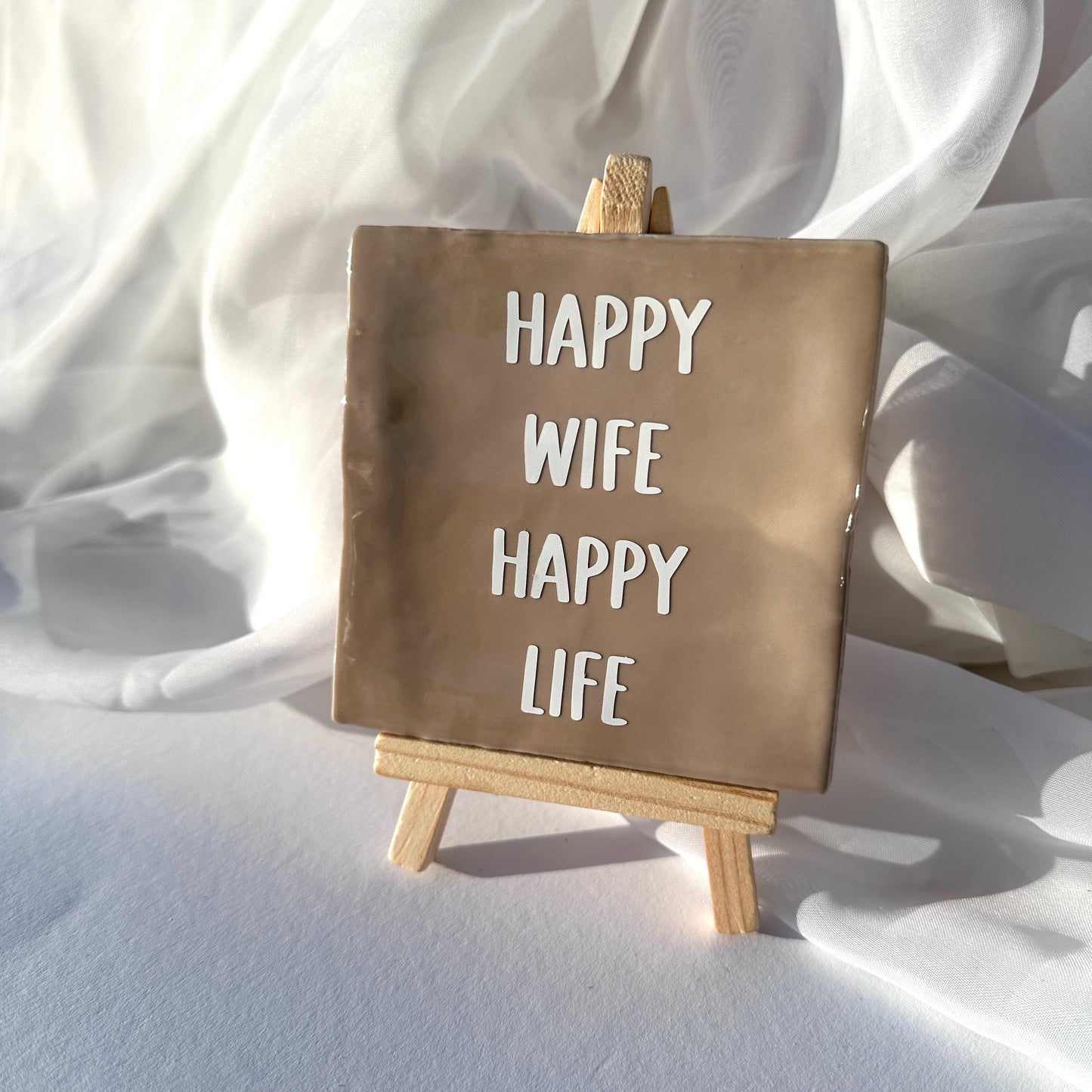 Tegeltje - happy wife