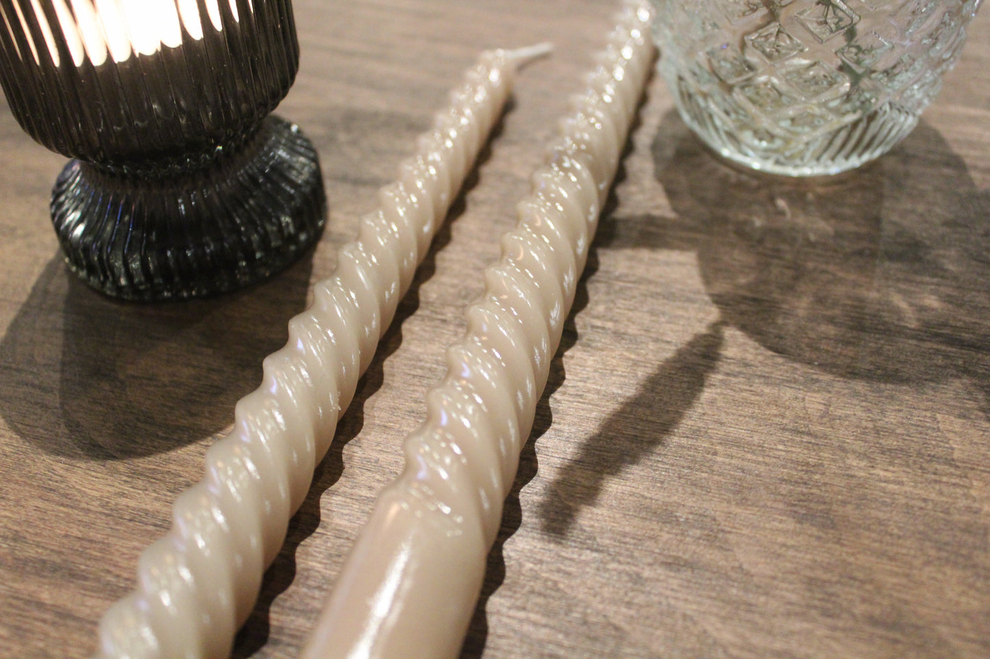 Hoogglans twisted candle